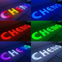 Lettres à DEL personnalisées en acrylique 3D pour logo Enseigne de décoration pour magasin d'affaires Enseigne de lettres pour canal à DEL coloré mixte RVB pour l'extérieur