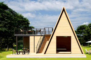 DYCE Casa in Legno Prefabbricata di Lusso Personalizzata per Hotel e B&B all'Aperto, Struttura in Acciaio Tipo Container, Design Moderno Triangolare A-type, Smontabile, 3D - Product Image 4