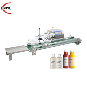 Machine de remplissage automatique HZPK avec convoyeur pour eau potable, cosmétiques, canettes et petites bouteilles liquides, 4 têtes, pompe magnétique - Product Image 1