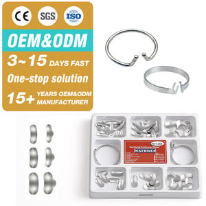 Bandes de matrice dentaire en acier inoxydable de qualité alimentaire, argentées, universelles, moulage monobloc, plusieurs tailles pour le redressement des dents - Product Image 1