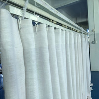 Rideaux transparents, rideau pliant en S, décoration de la maison, fenêtre française, haut classique coréen Shenzhen tissé, solide, pliable, lin 100% Polyester