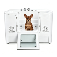 Baignoire Spa pour Animaux DPbathe à Porte Ouverte, Température Constante, Désinfection à l'Ozone, Massage à Bulles, pour Salon