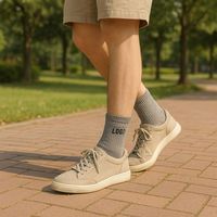 Chaussettes de compression sportives personnalisées, écologiques, durables, respirantes, à séchage rapide, chaussettes de cyclisme à motif 3D, tricotées