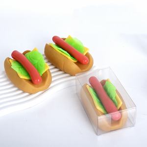 Nuevo y peculiar juguete de descompresión con sonido, simulación de hot dog, juego de comida TPR, set creativo DIY, regalo. - Product Image 5