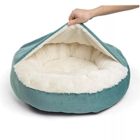 Vente en gros fournitures de couchage pour animaux domestiques lit rond lavable en Machine pour chien avec housse couette pour animal de compagnie chat chien hiver nid chaud
