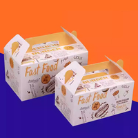 Boîte à poulet frit de qualité alimentaire personnalisée, emballage en papier jetable pour la restauration rapide, pour frites et collations