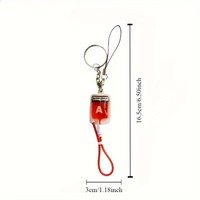 Porte-clés Groupe Sanguin, Porte-clés Donneur de Sang, Pendentif Sac de Sang