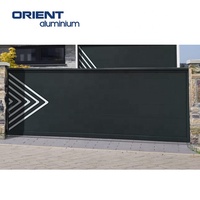 Système de portail électrique automatique en aluminium pour maison, portail coulissant métallique de jardin, prix et designs, portail de voie d'accès automatique en aluminium