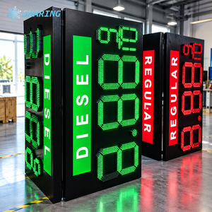 ป้ายแสดงราคาเชื้อเพลิง LED กลางแจ้งสำหรับปั๊มน้ำมัน ป้ายแสดงราคาดีเซลและน้ำมันเบนซินแบบไม่มีสารตะกั่ว พร้อมตัว<span class=keywords><strong>เลข</strong></span>ดิจิทัลขนาดใหญ่สว่างสดใส - Product Image 3