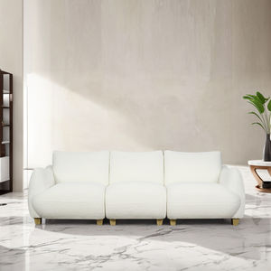 <span class=keywords><strong>Causeuse</strong></span> professionnelle personnalisée et confortable avec rembourrage en velours Dossier capitonné Ensemble modulaire en tissu Canapé de salon d'hôtel - Product Image 2