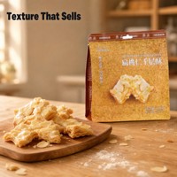 Sacs d'emballage personnalisés pour pâtisseries aux amandes, pochettes pour pâtisseries soufflées avec soufflet latéral et motif en flocons, marque privée pour boulangerie, MOQ