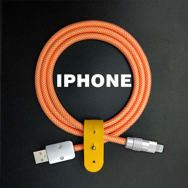 Custom Designs  1M Cotton Braided 8 Pin to USB Cable Wire Mobile Phone Fast Charging Cable for  Phone