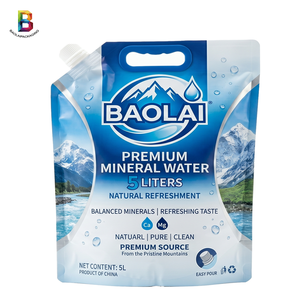 Sachet d'emballage liquide personnalisé imprimé sans BPA, haute barrière, à fond plat, 3L 5L, robuste, avec bec verseur pour <span class=keywords><strong>eau</strong></span> minérale – Fabricant - Product Image 2