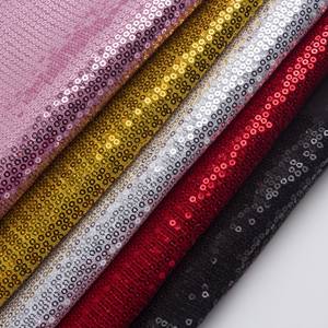 Haute Qualité Mode Sublimation Broderie Plat Chevauchement Partout <span class=keywords><strong>Rouge</strong></span> Rayures Sequin Tissu Pour Robes De Mariée - Product Image 4