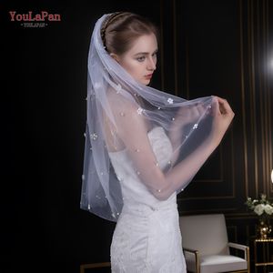 Voile de mariée court élégant YouLaPan à une seule couche, idéal pour les mariées, les demoiselles d'honneur, les fêtes de mariage et les occasions festives V83 - Product Image 5