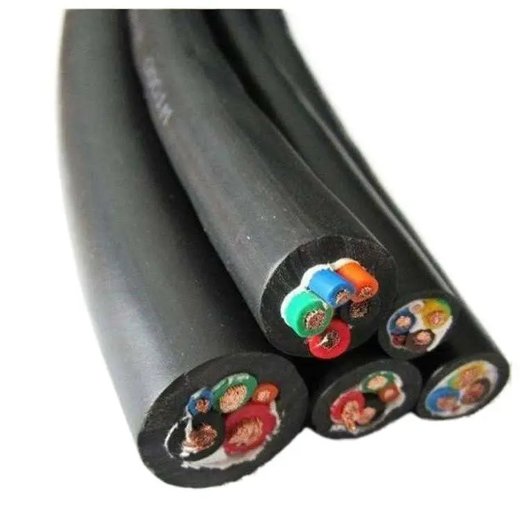 Kabel karet Multicore fleksibel kabel tembaga murni karet selubung insulasi 1,5 mm2 2,5 mm2 4mm2 6mm2 2/3/4/5 kabel daya inti