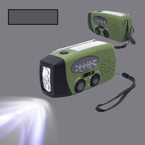 Al Aire Libre de manivela Solar Radio IPX3 Altavoz inalámbrico a prueba de agua Reproductor de música multifuncional Radio FM portátil para el hogar - Product Image 6