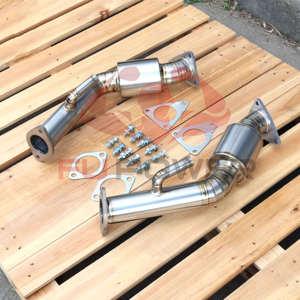 Tubos de bajada de resonador de escape de titanio 370Z 350Z VQ35HR Infiniti G35 G37 q60 VQ37VHR Tubo de prueba - Product Image 2