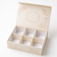 Boîte cadeau en papier pour noix assorties avec plateau de séparation pour l'emballage alimentaire haut de gamme, présentoir de vente au détail, boîte cadeau de luxe personnalisée