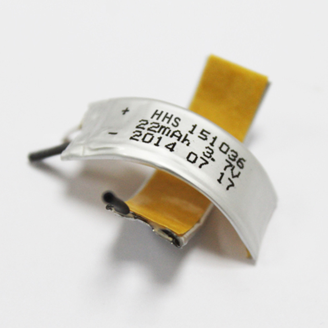 Rechargeable Flexible Curved Lithium Polymer Battery 3.7V 40mAh CE Certified Lipo Battery for Wearable Devices