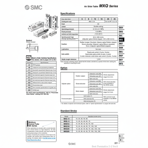 MXQ25-50BS โต๊ะสไลด์ลมนิวเมติก SMC - Product Image 1