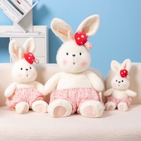 Peluche Lapin Mignon Adorable Décoration Chambre Maison Doux et Moelleux Jouet en Peluche pour Filles Enfants Cadeau Surprise Anniversaire