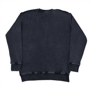 Sweat-shirts élégants pour hommes, effet délavé, finition de qualité supérieure, pulls vierges, sweat-shirts à col rond de qualité supérieure, épais, en vente - Product Image 6