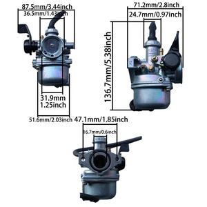 Carburador de motor de motocicleta de 19mm de suministro de fábrica, carburador de estrangulador manual para 50cc 70cc 90cc <span class=keywords><strong>110cc</strong></span> Pit Dirt Bike ATV ciclomotor - Product Image 3