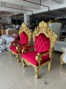 Vente directe usine – Chaises de mariage en verre de style européen pour rois et reines avec accoudoirs rotatifs pour hôtels et clubs - Product Image 3