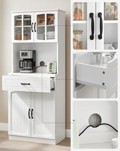 <span class=keywords><strong>Meuble</strong></span> américain <span class=keywords><strong>VASAGLE</strong></span> Grande table de rangement pour buffet de <span class=keywords><strong>cuisine</strong></span> autoportante Buffet blanc - Product Image 5