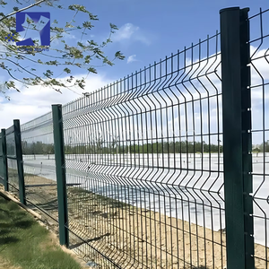 Panneaux de clôture en métal galvanisé ou en PVC vert, incurvés en <span class=keywords><strong>3D</strong></span>, soudés, pour clôture de jardin ou décoratifs - Product Image 1