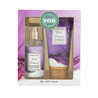 Coffret Cadeau de Voyage Parfum Femme Marque d'Usine – Parfum, Brume Corporelle et Lait Corporel Éclaircissant pour Femme