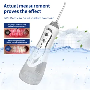Aggiornato 300ml Cordless Water Dental Flosser Mini portatile Water Jet Flosser elettrico dentale irrigatore orale