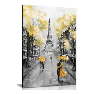 โมเดิร์นร่วมสมัยสีดําสีขาวสีแดงปารีสไอเฟลทาวเวอร์ภาพพิมพ์ตกแต่งบ้านผ้าใบผนังศิลปะโปสเตอร์พิมพ์ภาพวาด - Product Image 5