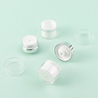 Prix de gros : Pots cosmétiques en plastique à double compartiment, à poussoir type bec de canard, sous vide, pour crèmes et soins de la peau