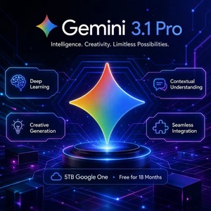 Abbonamento Google <span class=keywords><strong>Gemini</strong></span> AI Pro di 18 Mesi, 5TB di Archiviazione, Utilizzo Globale con Gmail Proprio, Compatibile con Linux e <span class=keywords><strong>MAC</strong></span> - Product Image 2
