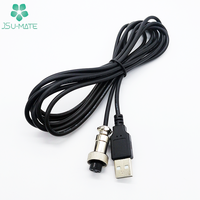 Câble d'assemblage USB 2.0 AM vers GX12 M12 4 broches femelle aviation, câble GX12 4P, connecteur USB GX12, câble 4 broches