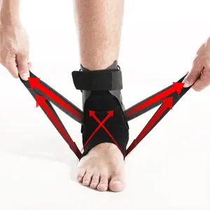 Férula ortopédica deportiva con logotipo de fábrica, soporte ajustable de compresión de neopreno para el tobillo