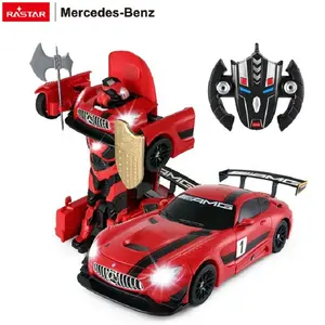 Rastar Mercedes Benz 2.4g Usb Charge Plastic Transform Model Rc Robot Toy Car