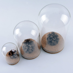 Dôme en verre rond classique 5*7cm avec base en bois et bouchon en <span class=keywords><strong>liège</strong></span>, modèle MM de luxe, nouveau modèle MM001CD, décoration d'intérieur contemporaine pour anniversaire, style Art déco - Product Image 6