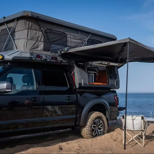 Caravana Deslizable de Aluminio con Tienda de Campaña Desplegable, Capacidad de Carga de 500 kg, Capacidad para 2 Personas - Product Image 1