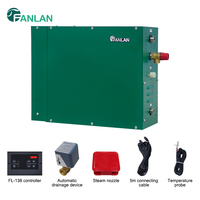 Generator Uap Fanlan 15KW 18KW Fungsi Pengurasan Otomatis Anti Karat Tahan Air untuk Kamar Mandi Turki Mewah, Sauna Basah Rumah, dan Kabin Shower