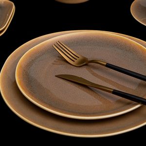 Juego de vajilla de porcelana de hueso, plato de cerámica, cuenco para el hogar, cubiertos de comedor y plato de cena, vajilla - Product Image 2