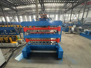 Conception personnalisée Rouleau de feuille de toiture simple double trois couches Ancienne feuille ondulée galvanisation toiture formant la machine - Product Image 5