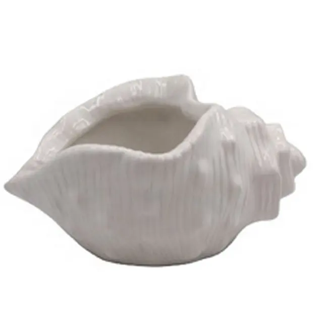 Pot Bunga Porselen Ikan Cangkang Laut Keramik Pot Tanaman Sukulen Cetakan Keramik