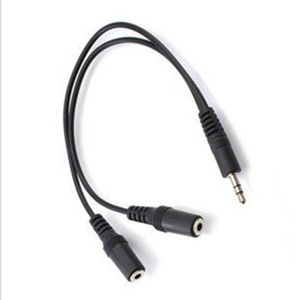 Cavo di prolunga Aux da 3.5mm <span class=keywords><strong>Audio</strong></span> per cuffie Stereo maschio a 2 femmina Y Splitter adattatore cavo convertitore cavo per auricolare - Product Image 1