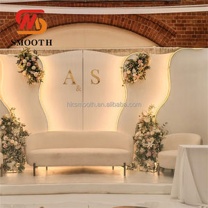 Panel de Pared de Acrílico LED para Fondo de Escenario de Boda, Luz Cálida, Panel de Acrílico con Luz LED Ondulada, Soporte para Fondo de Acrílico - Product Image 2