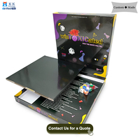 Jeu de société de stratégie personnalisé, plateau de jeu pliable en carton de 2,1 mm d'épaisseur, jeu de table imprimé avec des pions en plastique