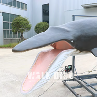 Baleine à bosse animatronique personnalisable géante avec effets sonores et lumineux pour usage intérieur/extérieur, aquariums