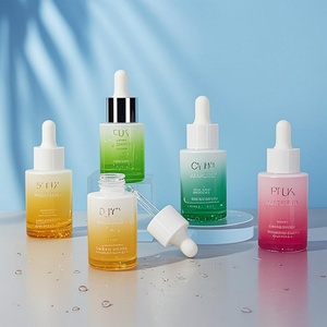 <b>Empty</b> Skin Care Cosmetic Packaging Colored Gradient Essential Oil Ombre Flat Shoulder 1oz 20ml 30ml Serum Oil Dropper Bottle - Product Image 1